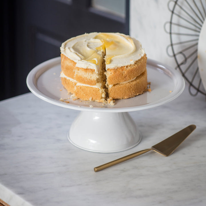 Steel Brompton Cake Stand - Chalk