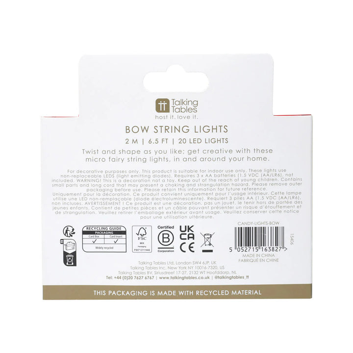 Bow String Lights - 2m | Valentine&