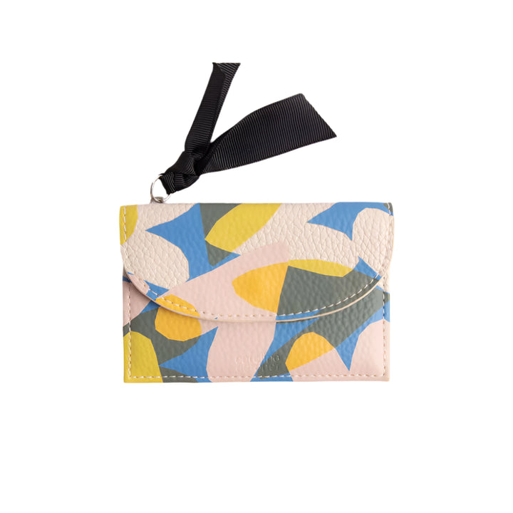 Caroline Gardner confetti hearts cardholder and coin purse with colorful heart pattern, compact and stylish for everyday use.