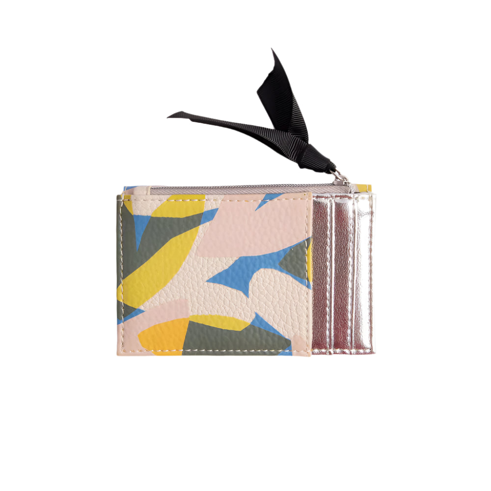 Caroline Gardner confetti hearts cardholder and coin purse with colorful heart pattern, compact and stylish gift accessory.