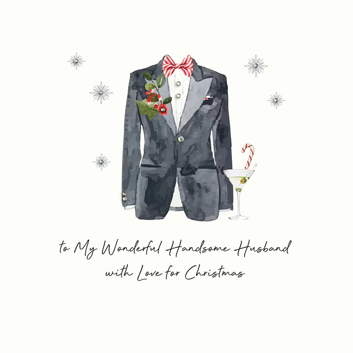 Wonderful Husband Love at Christmas Card
