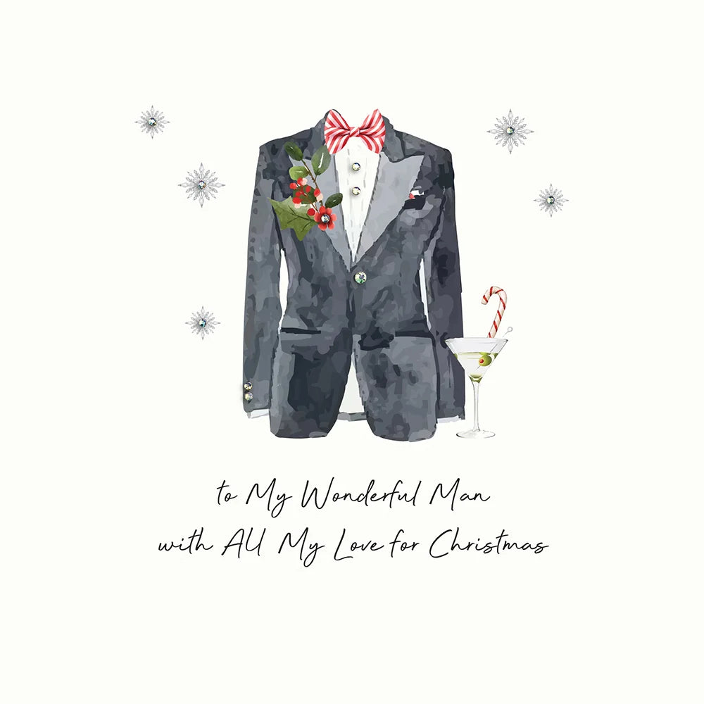 Wonderful Man Christmas Card - All My Love