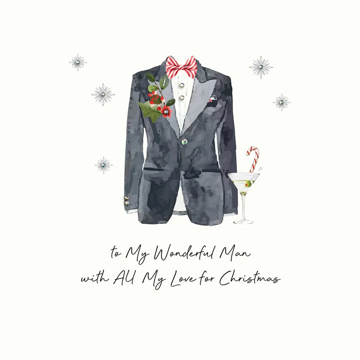 Wonderful Man Christmas Card - All My Love