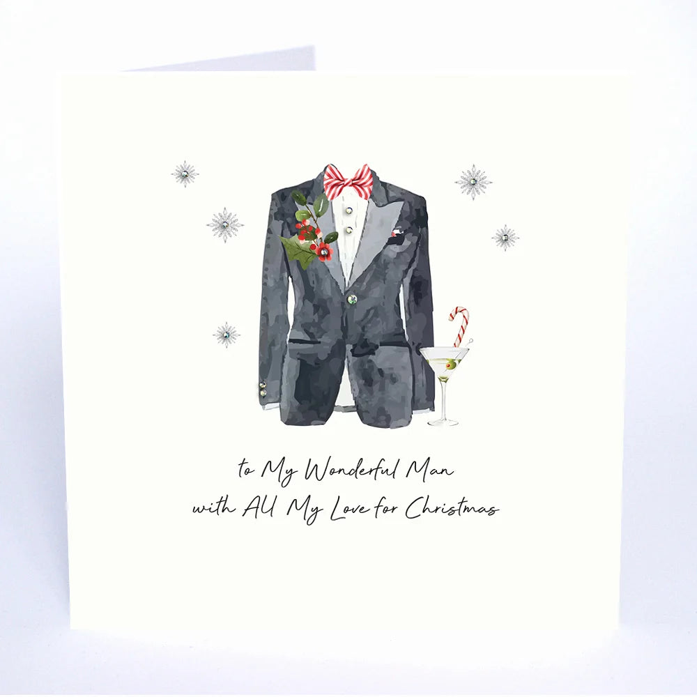 Wonderful Man Christmas Card - All My Love