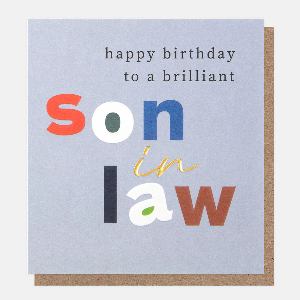 Happy Birthday Brilliant Son in Law Card