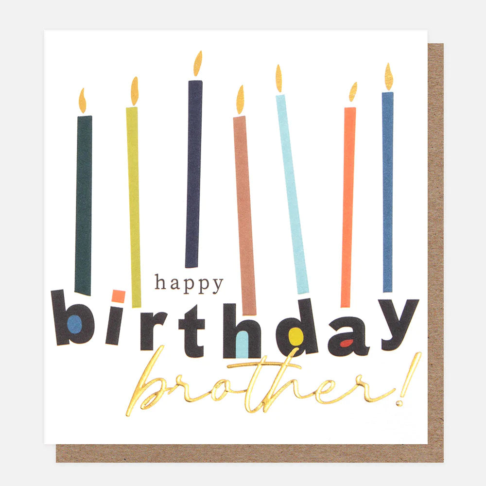 Brother birthday card by Caroline Gardner featuring colorful floral design, perfect for celebrating with a heartfelt message.