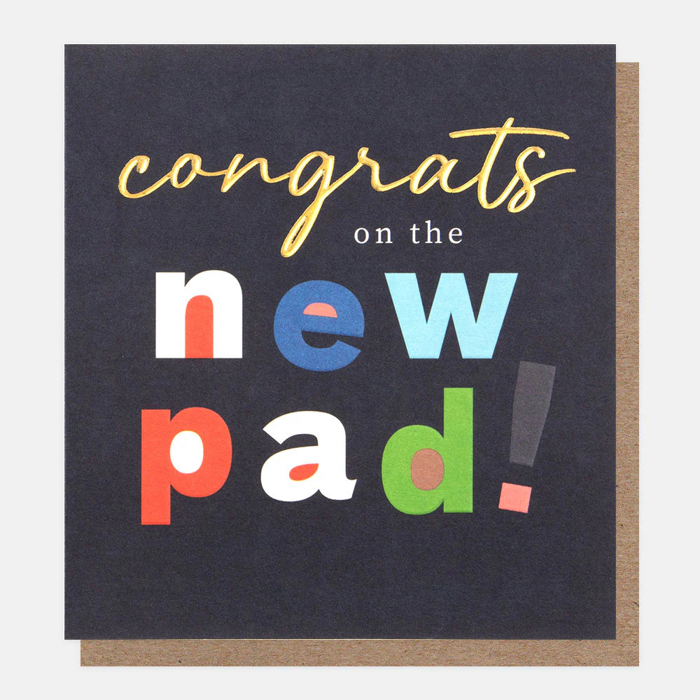 Caroline Gardner "Congrats On the New Home" greeting card with floral design, suitable for celebrating new homeowners.