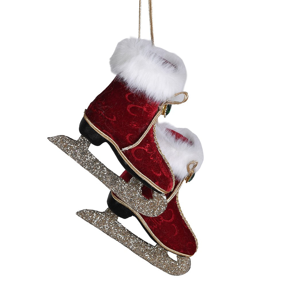 Crimson Fluffy Skates