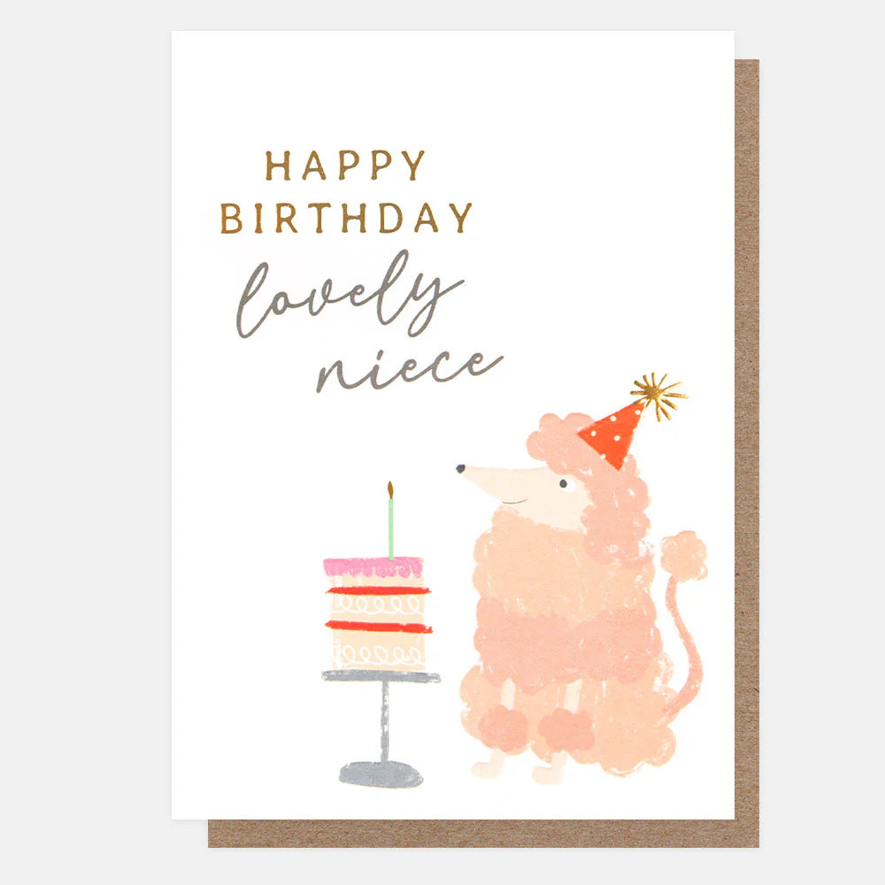 Caroline Gardner Niece Birthday Card with colorful floral design and cheerful message, perfect for celebrating a special niece.