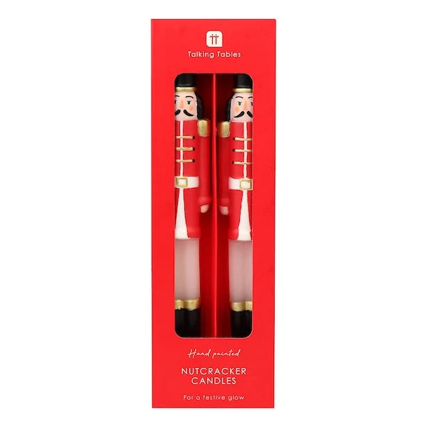 Hand-Painted Nutcracker Candles - Pack of 2