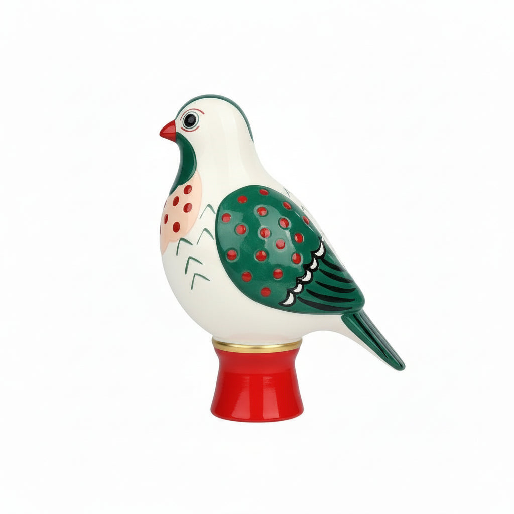 Hand-Painted Bird Ceramic Candle Holder - 20cm