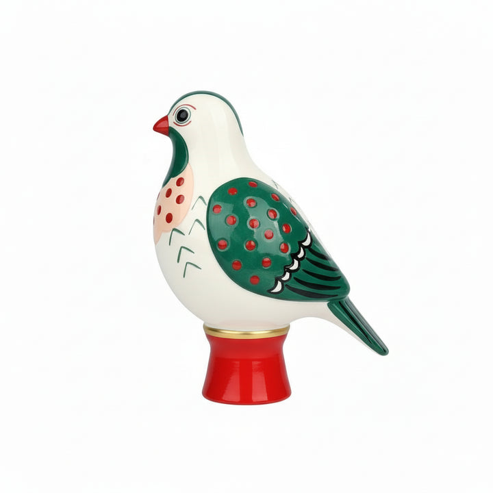 Hand-Painted Bird Ceramic Candle Holder - 20cm