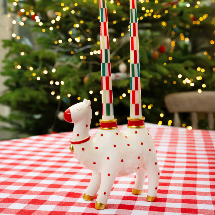 Clancy the Camel candle holder by Talking Tables Christmas, ceramic design from Cornucopia Home and Gift, featuring a detailed camel figure.