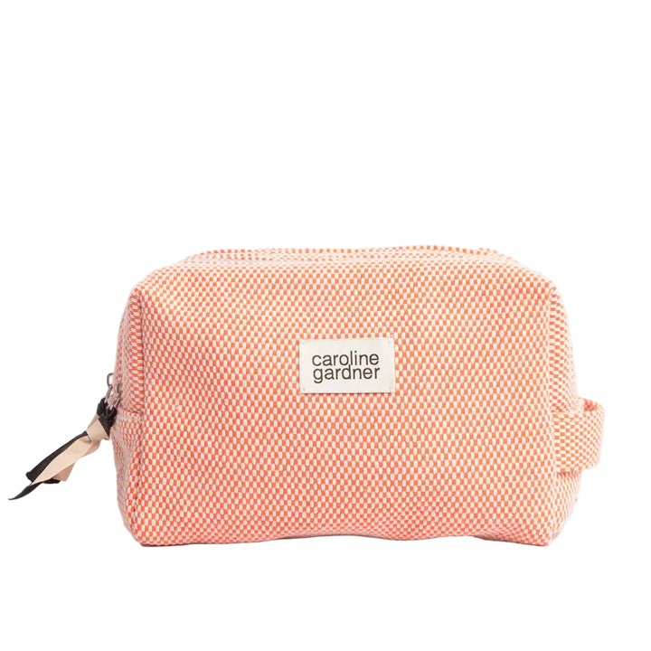 Caroline Gardner Orange Woven Large Travel Washbag