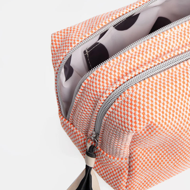 Caroline Gardner Orange Woven Large Travel Washbag