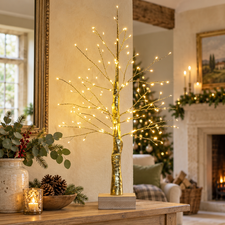 Champagne Micro LED Twig Tree - 60cm