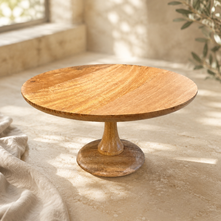 Mango Wood Cake Plate 30cm