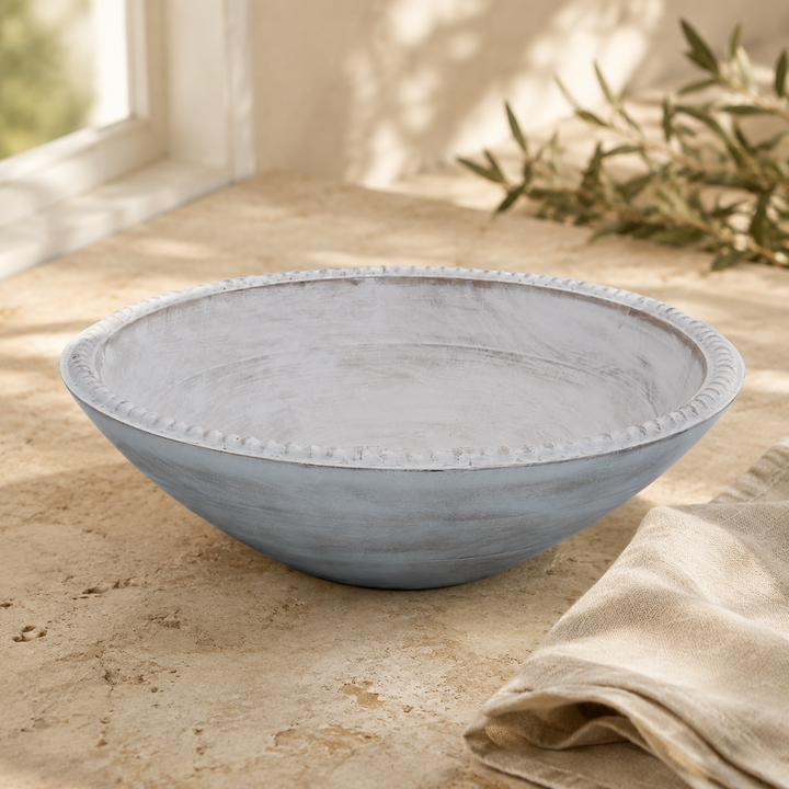 Beaded Mango Round Bowls - Large