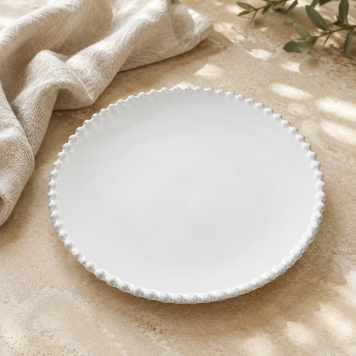 Pearl White Dinner Plate