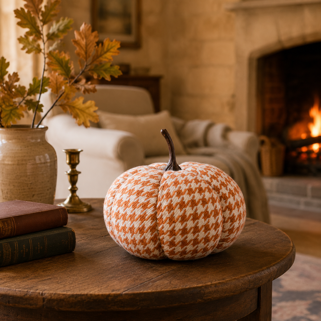 Houndstooth Pumpkin - 20cm