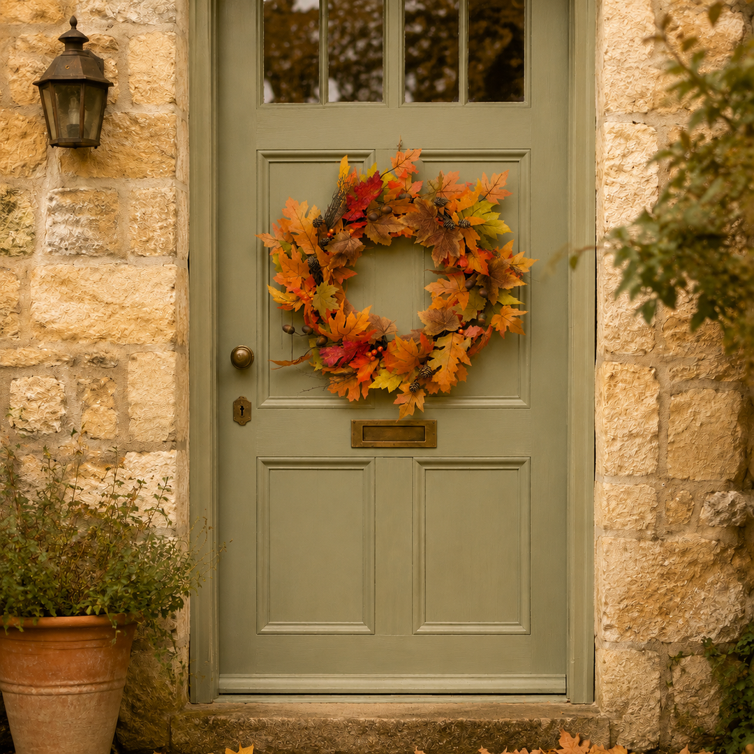 Autumn Maple Acorn Wreath