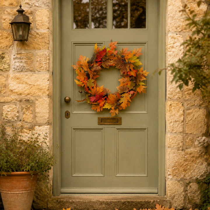 Autumn Maple Acorn Wreath