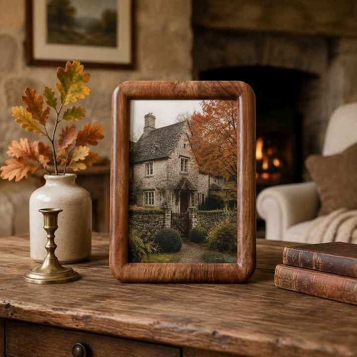 Natural Wood Rolled Edge Photo Frame