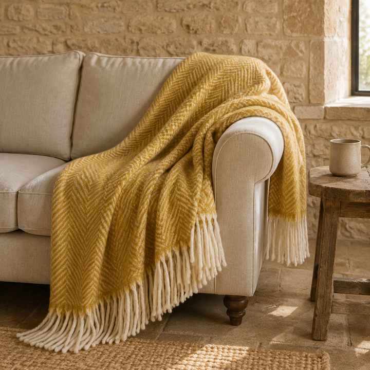 Mustard Mathea Throw