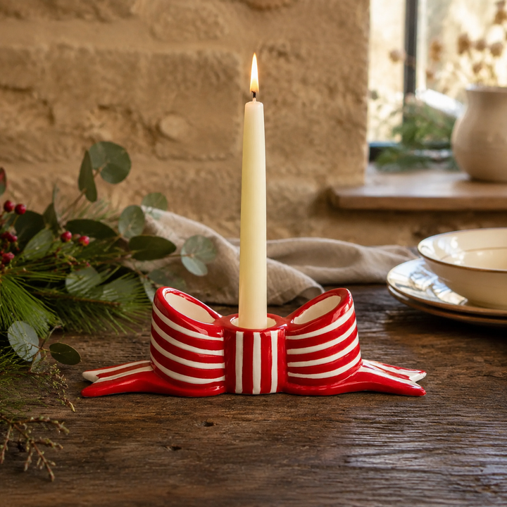Ceramic Bow Candle Holder
