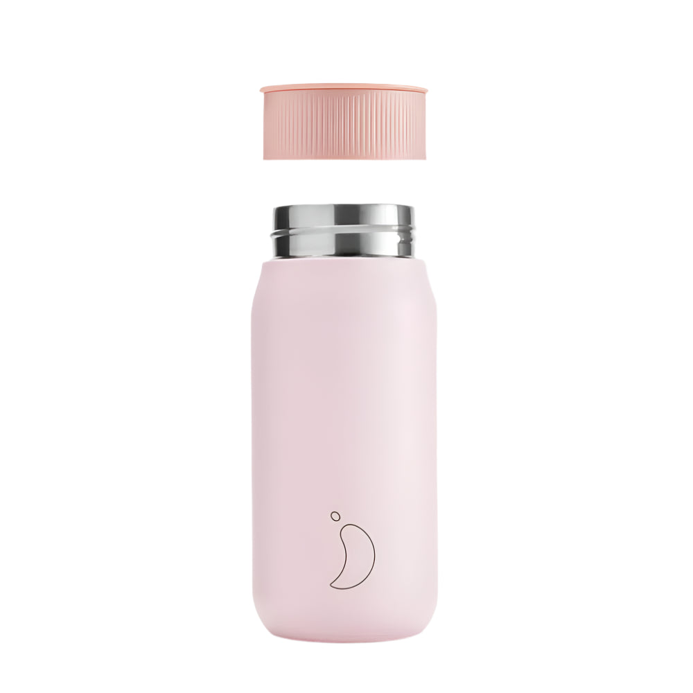 Chillys Series 2 Switch Cup 750ml in blush pink with lid, durable reusable water bottle by Cornucopia Home and Gift.