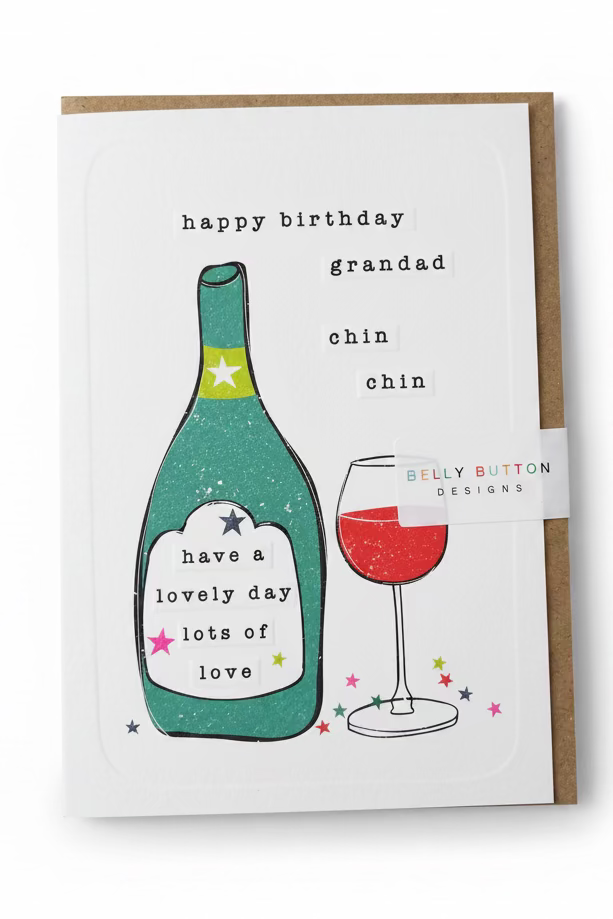 Happy Birthday Grandad Chin Chin Card