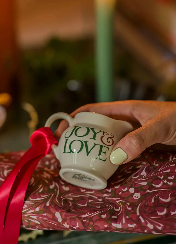 Emma Bridgewater Christmas Tiny Jug Decoration featuring toast and marmalade design, perfect for holiday decor.