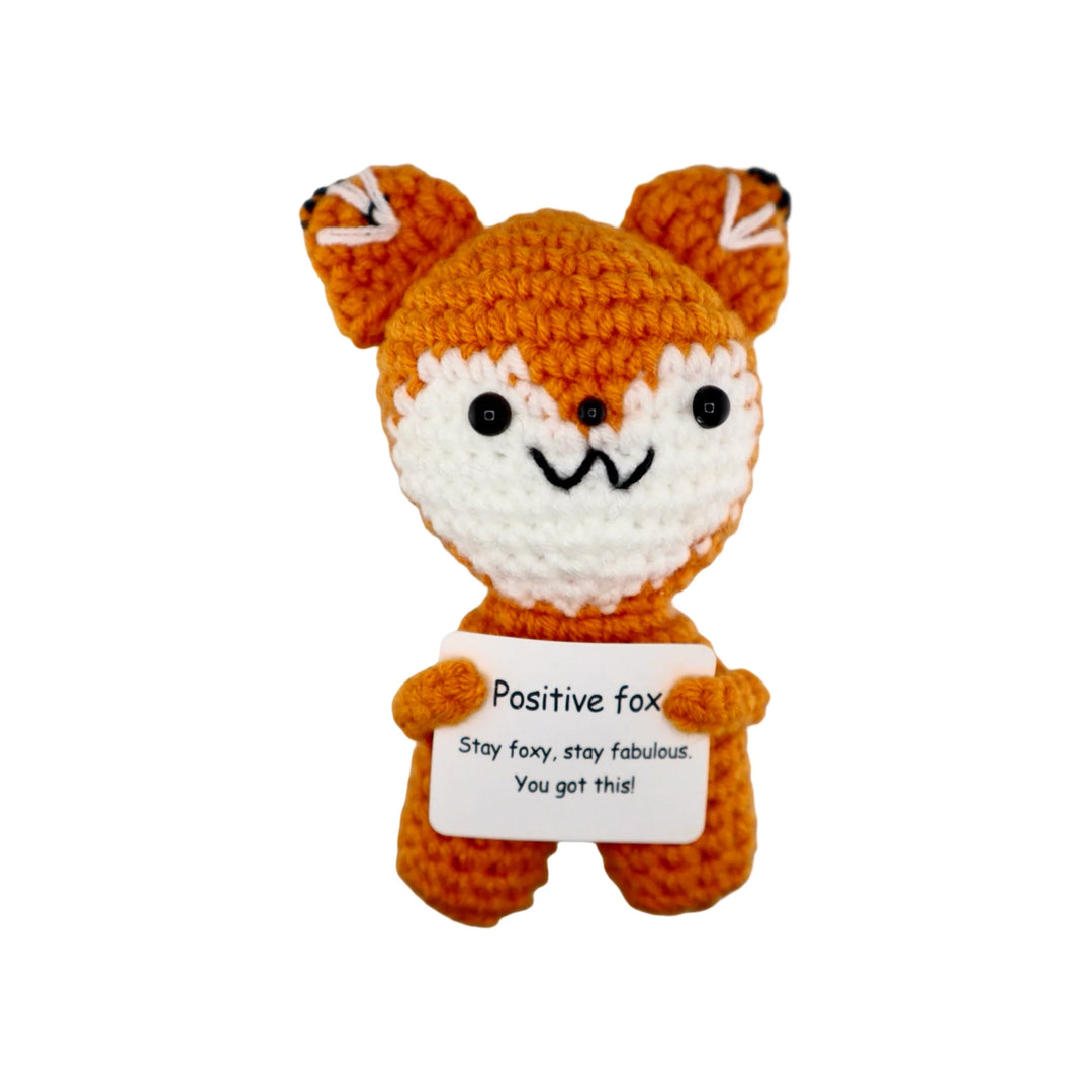 Positive Fox - Stay Foxy, Stay Fabulous Knitted Toy