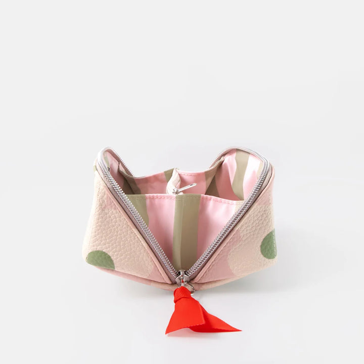 Mini Flower Diagonal Cosmetic Bag - Light Pink