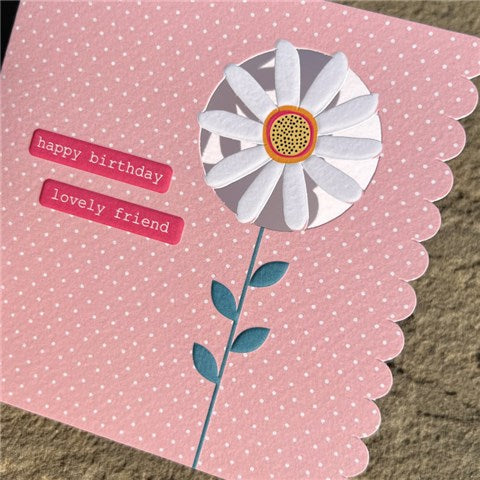 dinky daisy-birthday lovely friend card