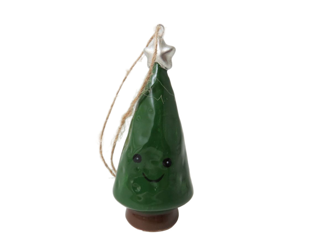 Decorative 8.5cm tree ornament with a face, from Cornucopia Home and Gift&