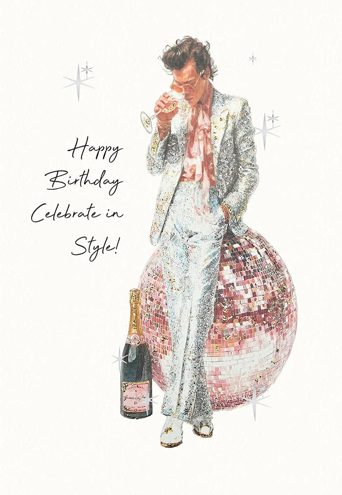 Happy Birthday Celebrate in Style Glitter Card