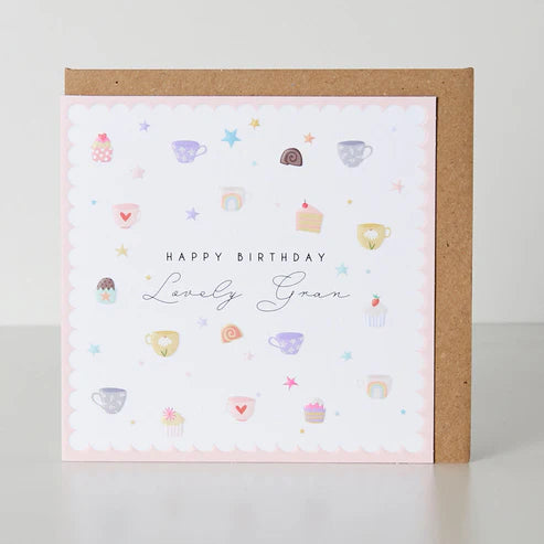 Happy Birthday Lovely Gran belly button ring by Cornucopia Home and Gift, featuring a colorful and decorative design.