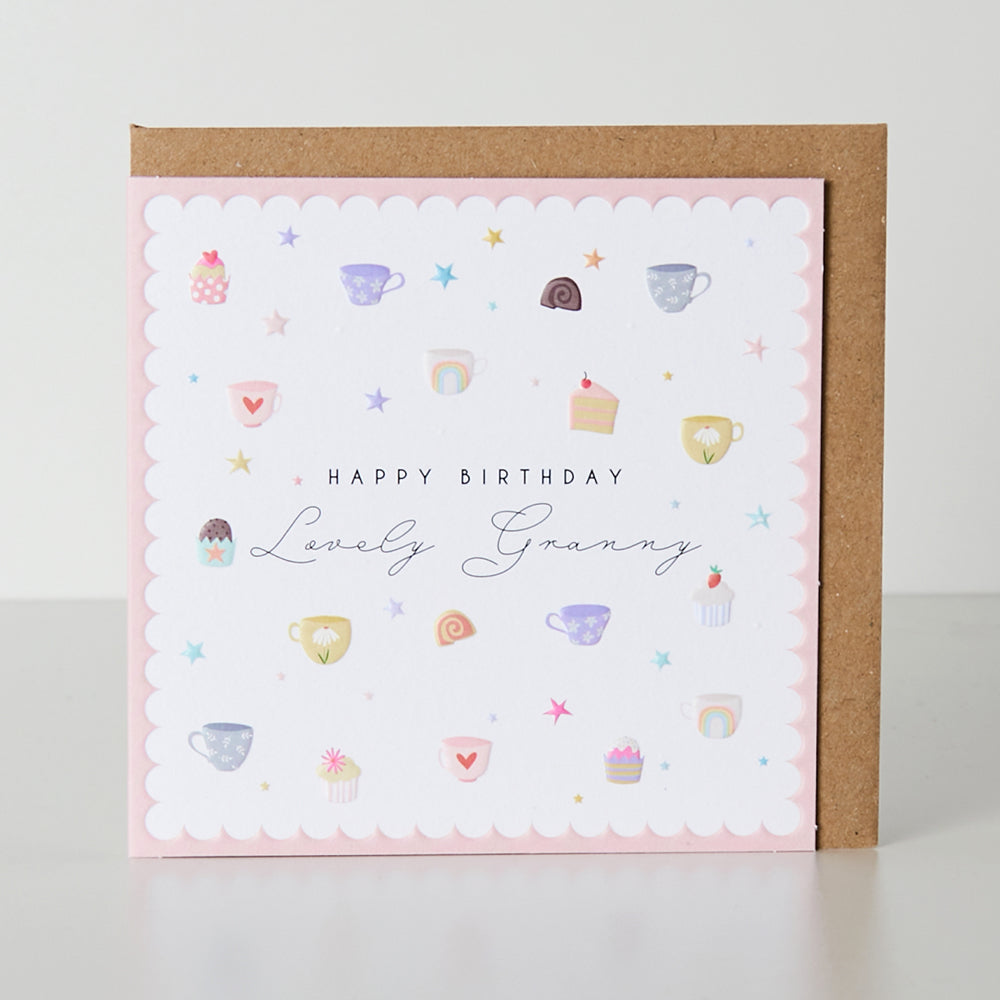 Belly button-themed Grandma birthday card from Cornucopia Home and Gift, featuring playful and colorful design.