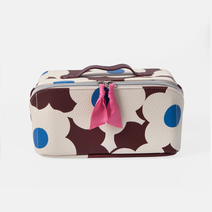 Large Wine Flower Diagonal Wash bag