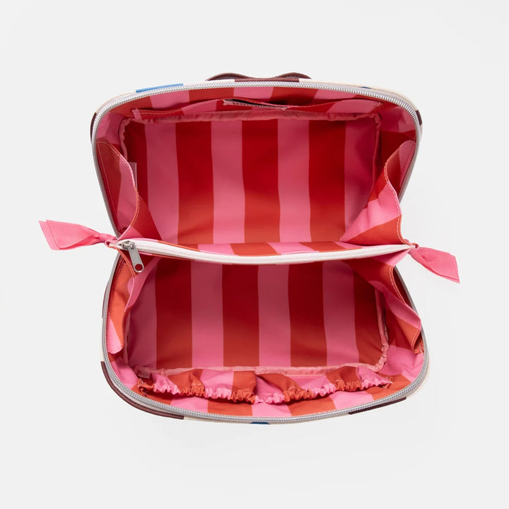 Large Wine Flower Diagonal Wash bag