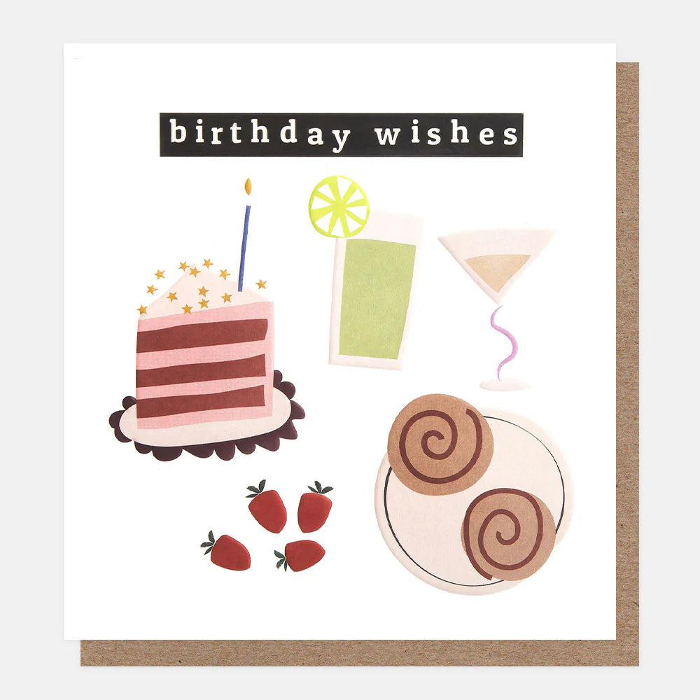 Colorful Caroline Gardner birthday card featuring playful illustrations, perfect for celebrating special occasions.