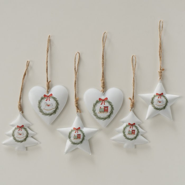 Cavallo Metal Christmas Hanging Decoration - Choice of 6 Designs
