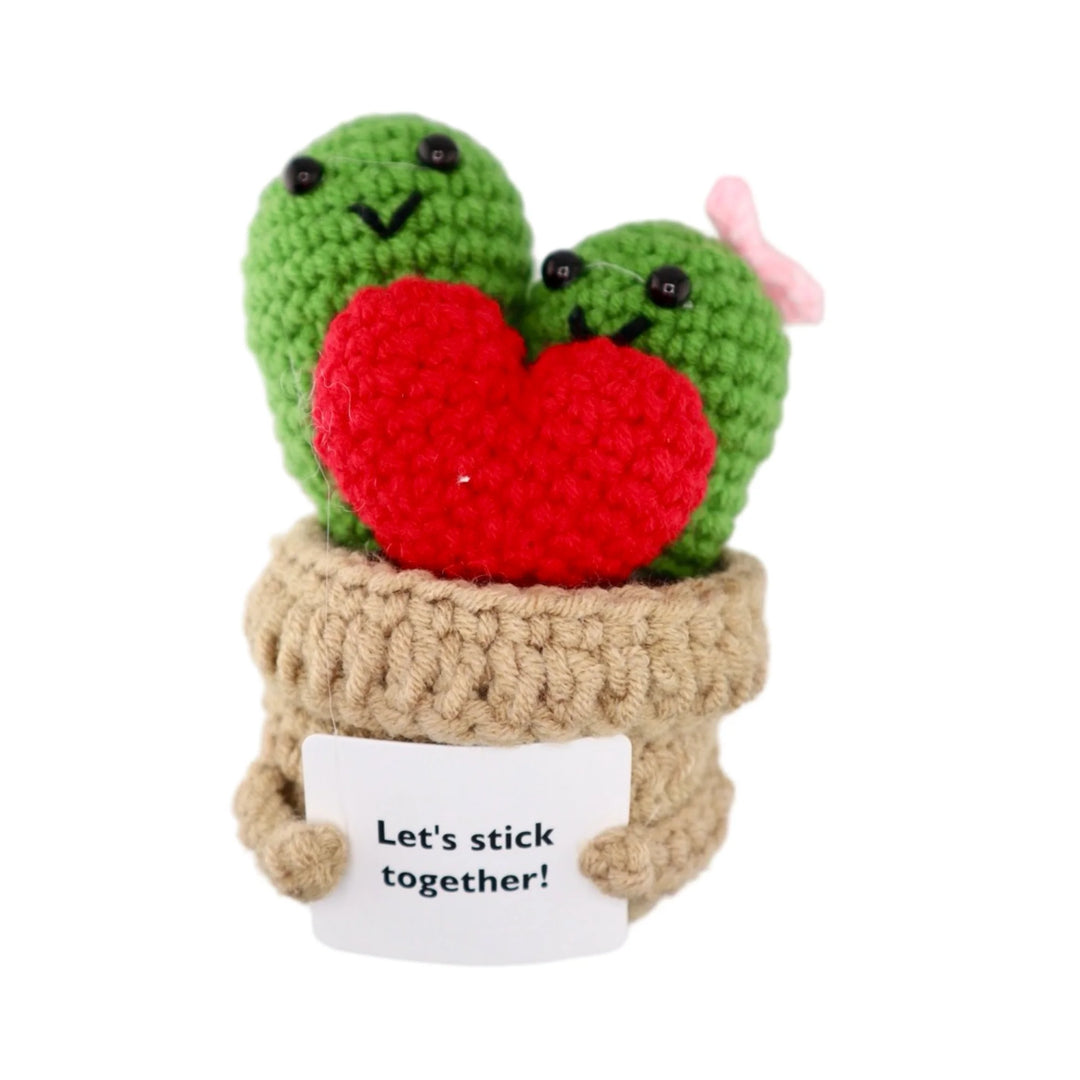 Crochet Positive Cactus with Heart