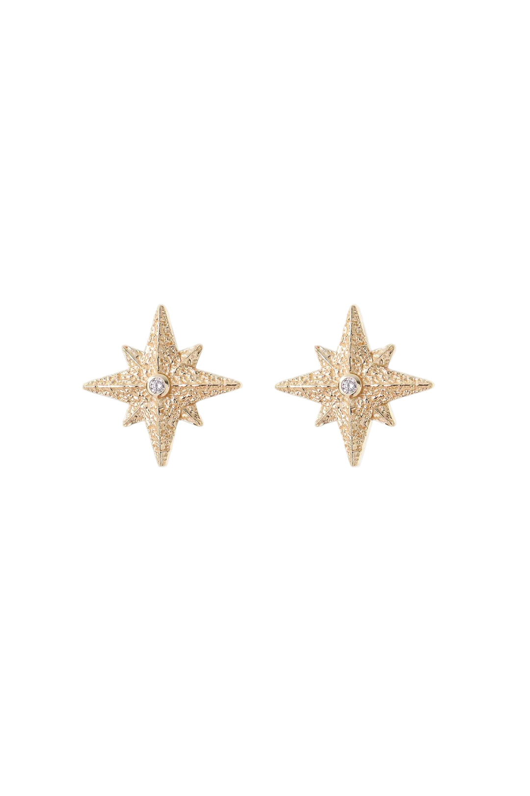 Gold Faith Earrings by Tutti & Co featuring delicate design, perfect for everyday wear, displayed on a neutral background.