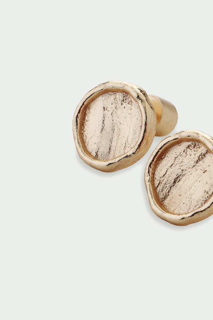 Gold Arc Earrings by Tutti &amp; Co featuring sleek, modern design, perfect for stylish everyday wear.