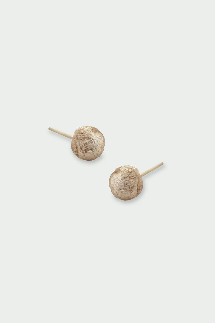 Tutti &amp; Co Sphera earrings with sleek, spherical design in a polished metal finish, displayed on a plain background