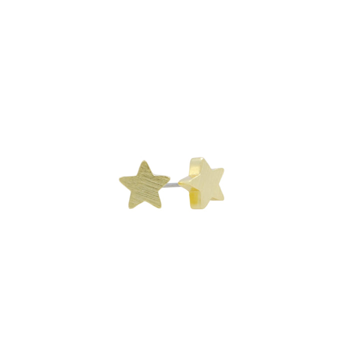 Gold Star Stud Earrings