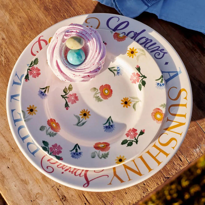 Emma Bridgewater Poppies &amp; Pinks Medium 8.5 Inch Dinner Plate
