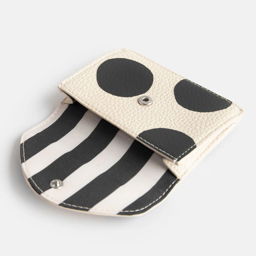 Caroline Gardner Spot Envelope Cardholder, a stylish gift card holder with a colorful spot pattern, made by Cornucopia Home and Gift.